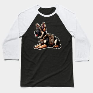 Tactical German Shepard Puppy Baseball T-Shirt